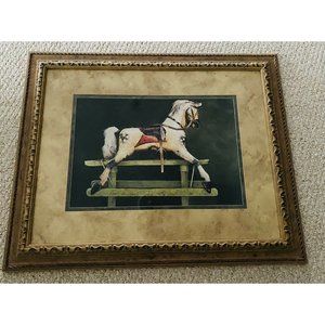 VINTAGE BEAUTIFUL IRISH GLIDER WATERCOLOR -25x32-HEAVY-Artist-BARRY MCCARTHY